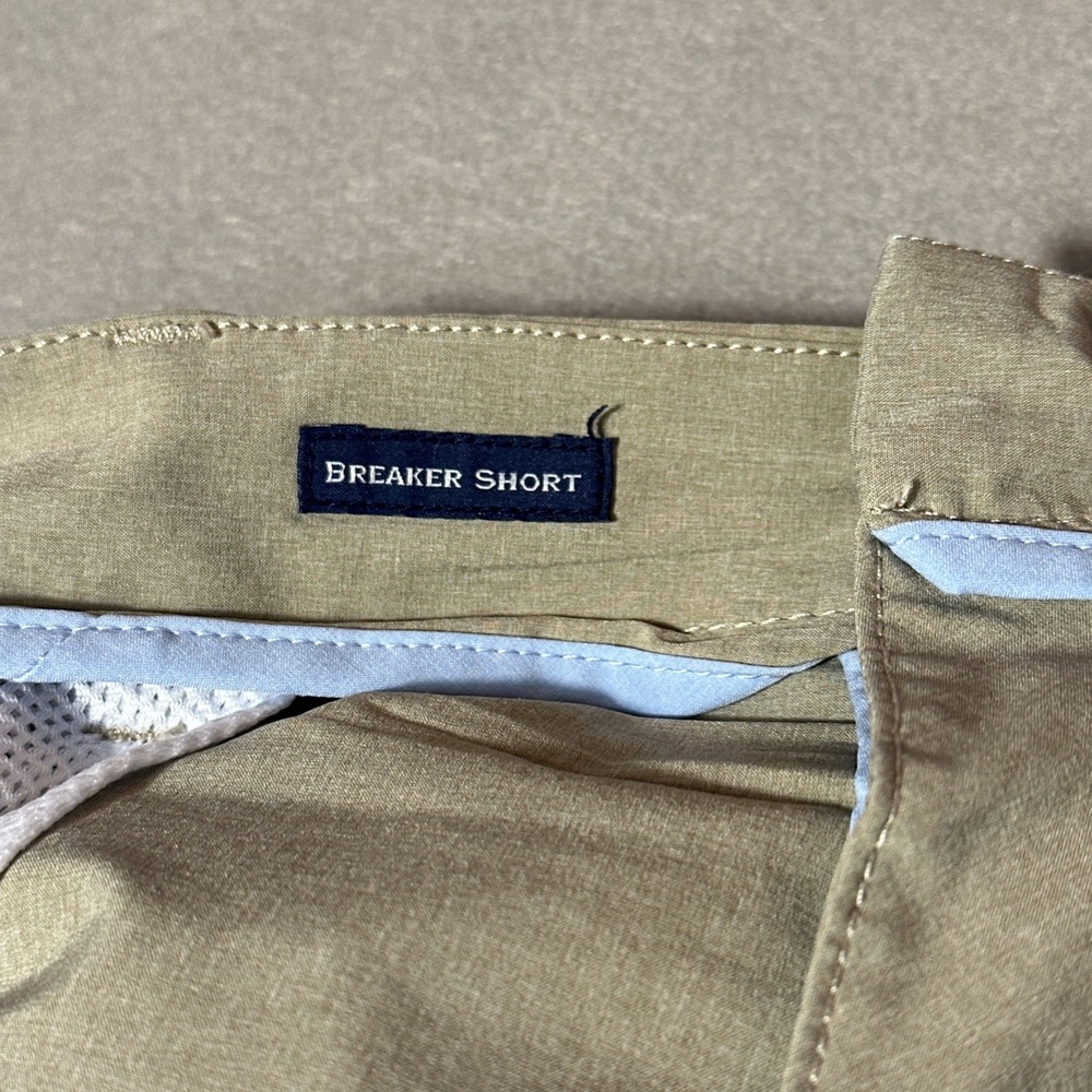 Vineyard Vines Khaki Beige Shorts, Size 38, Preppy Breaker Golf Performance - Picture 5 of 6